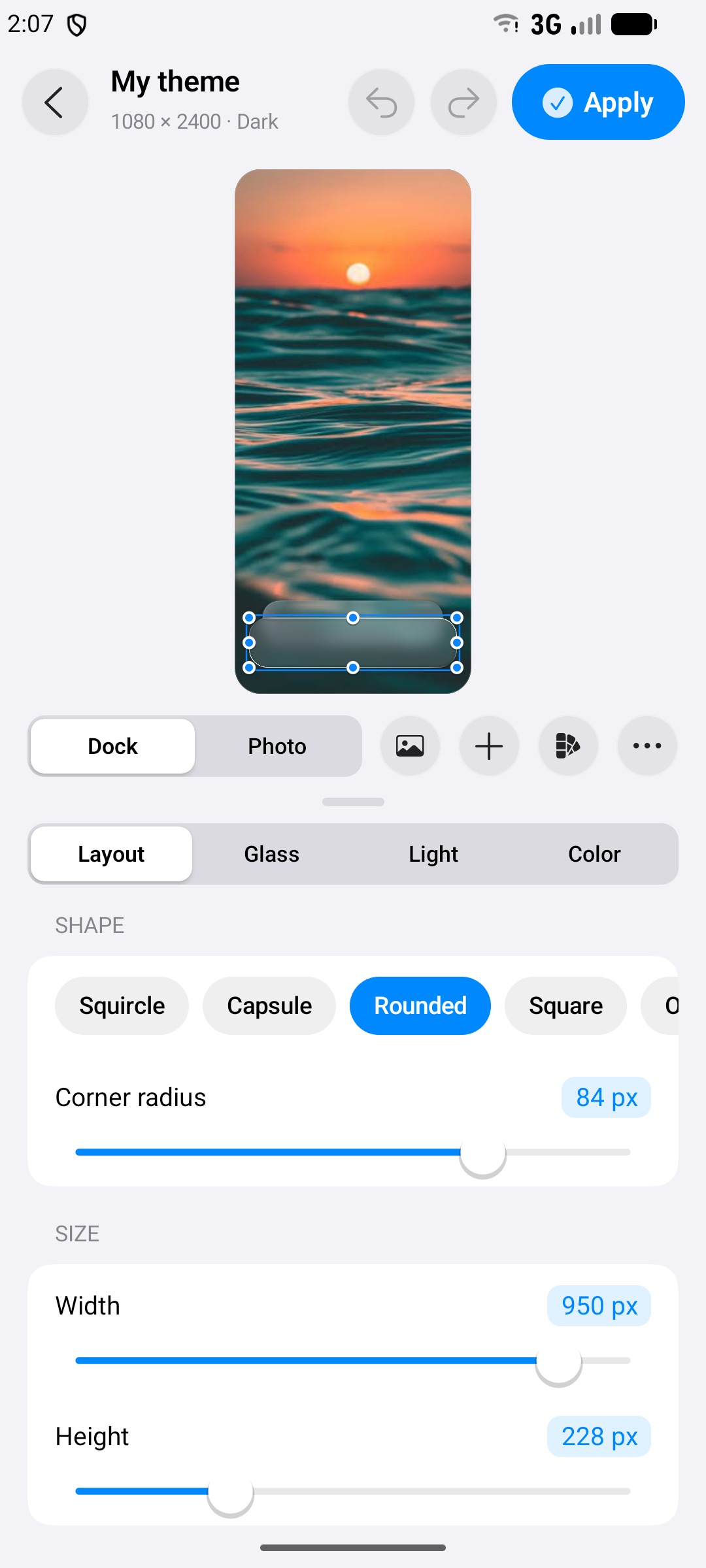 DockCraft wallpaper editor with dock placement controls